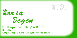 maria degen business card